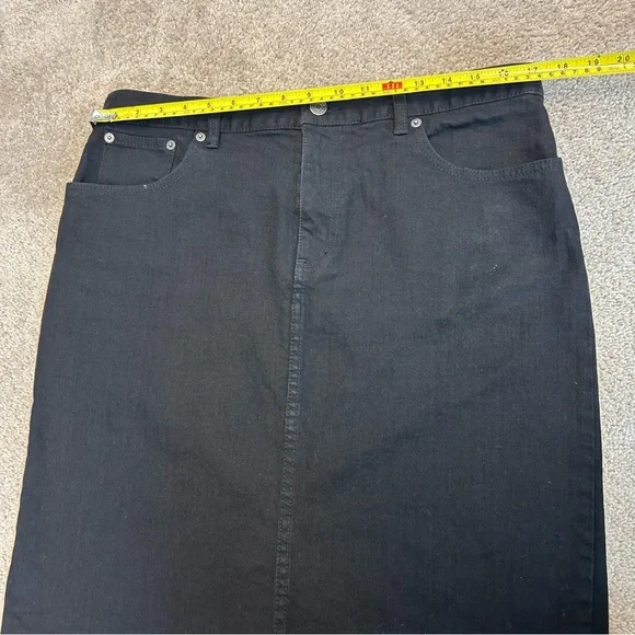 LRL Ralph Lauren Jeans Co black denim jean pencil skirt Sz 12 - Picture 5 of 10